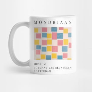 Piet Mondrian Exhibition Art Poster 1986 - Composition with color fields Mug